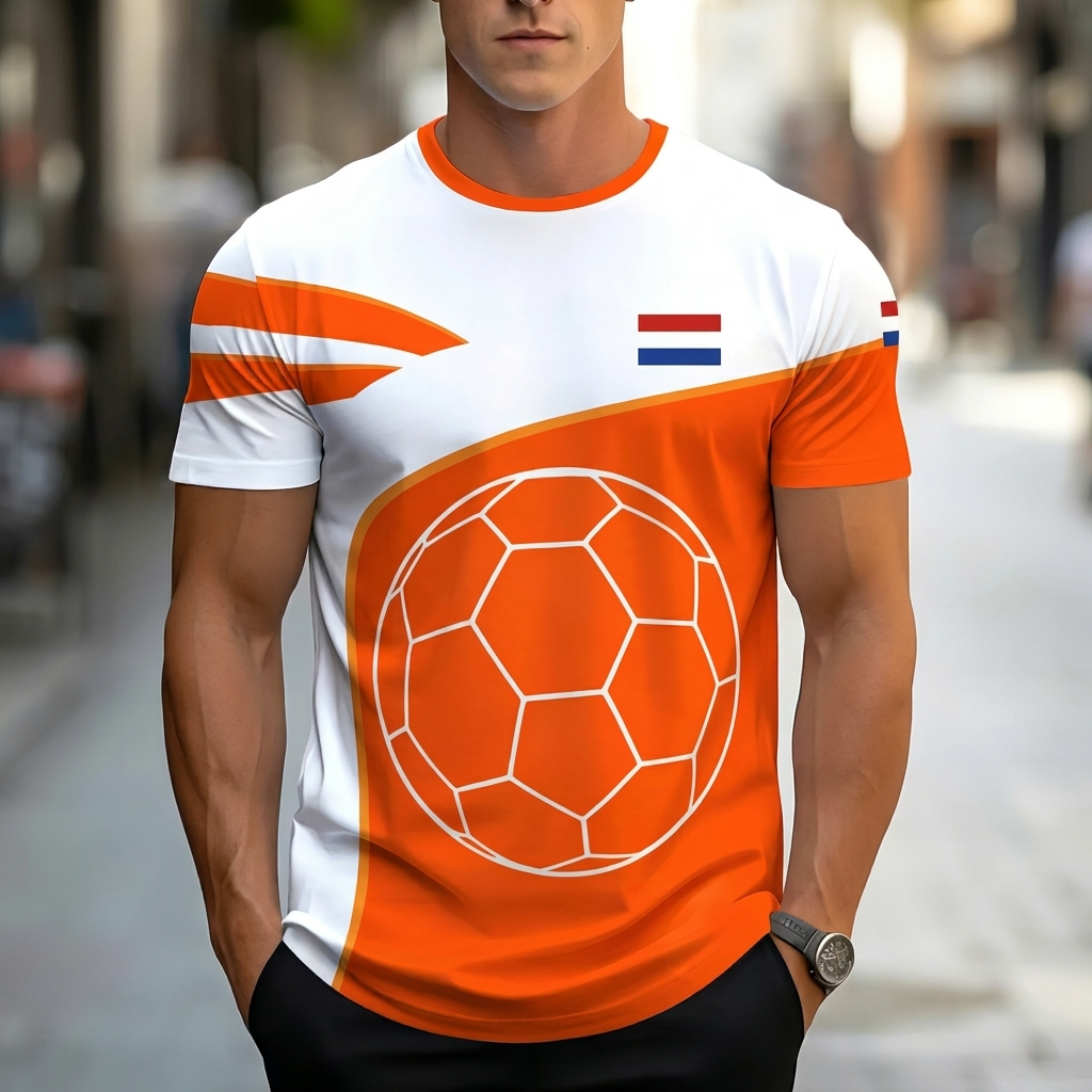 Casual heren voetbal T-shirt