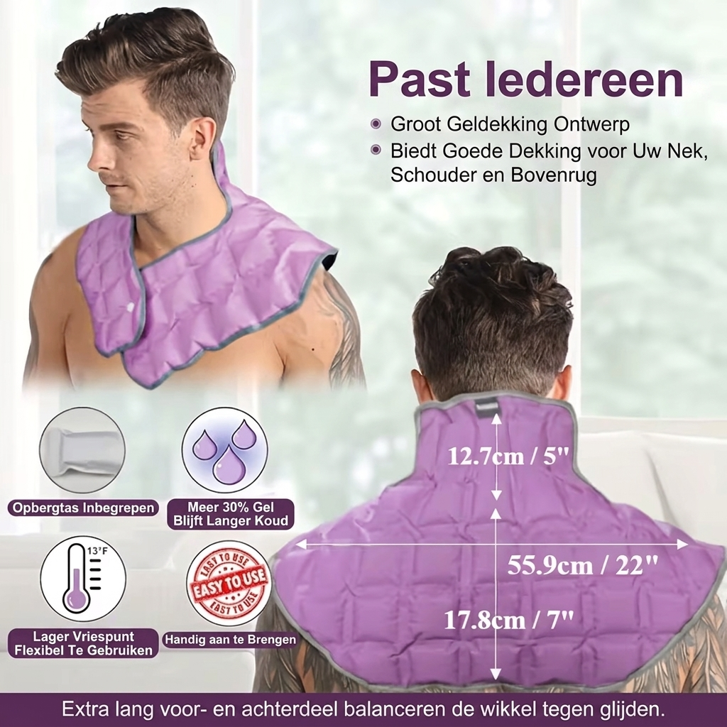 Verkoelende gel schouder- en nekwrap
