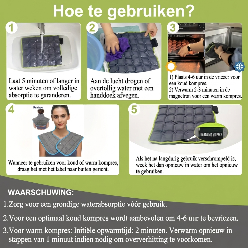 Verkoelende gel schouder- en nekwrap