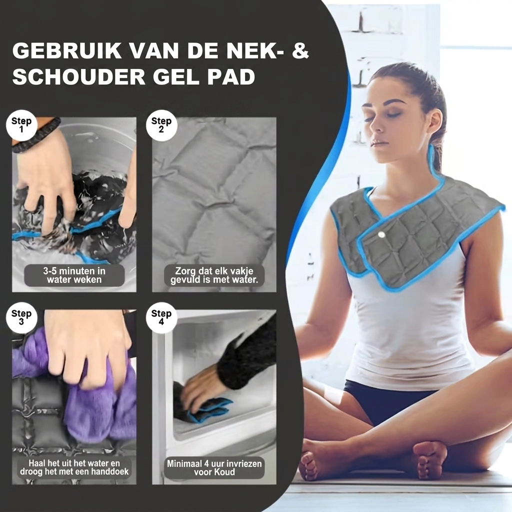 Verkoelende gel schouder- en nekwrap