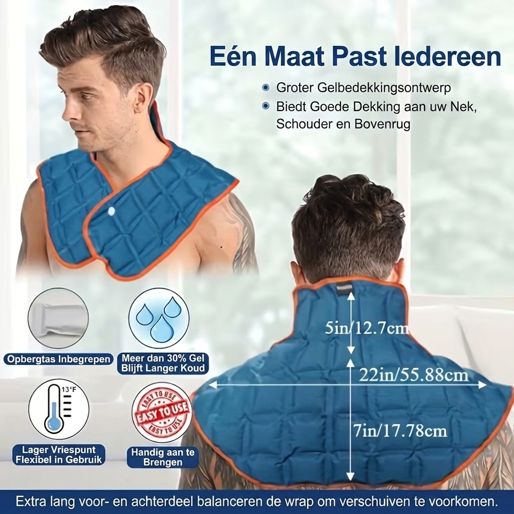 Verkoelende gel schouder- en nekwrap
