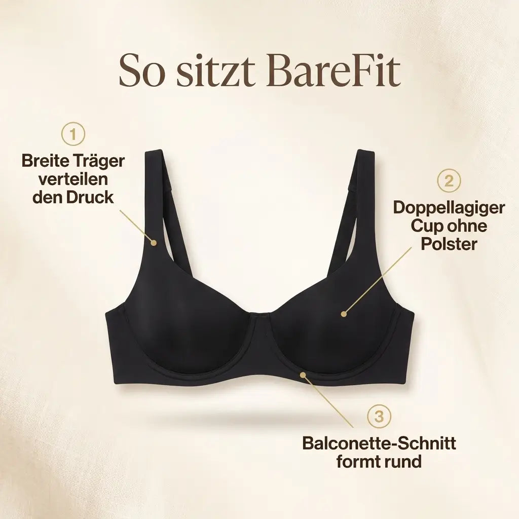 Naadloze balconette-bh met dubbellaagse cups, tilt op en vormt zonder voering