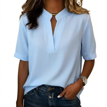 Casual dames-T-shirt met ronde hals, korte mouwen en een losse pasvorm