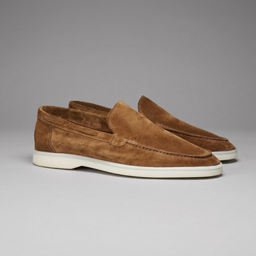 Heren slip-on loafers met matte afwerking