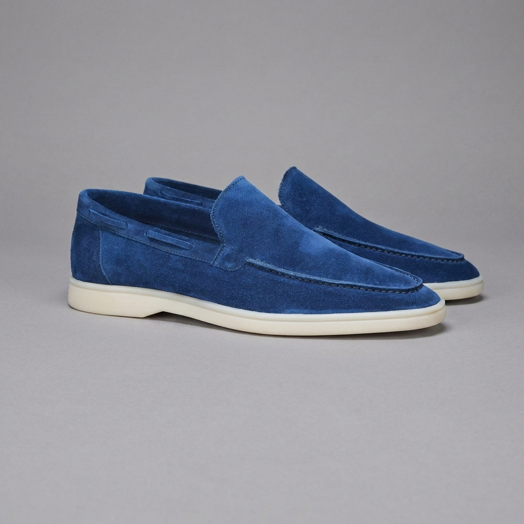 Heren slip-on loafers met matte afwerking