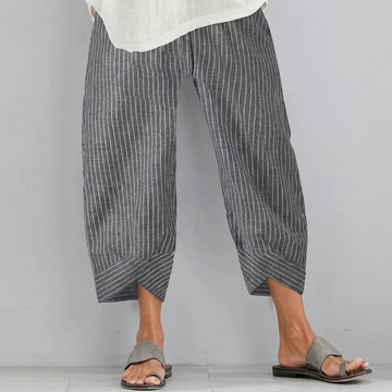 Effen loszittende casual capribroek voor dames