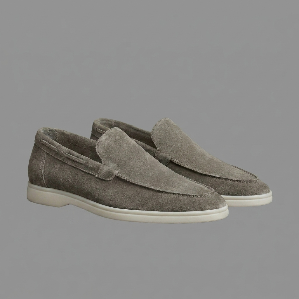 Heren slip-on loafers met matte afwerking