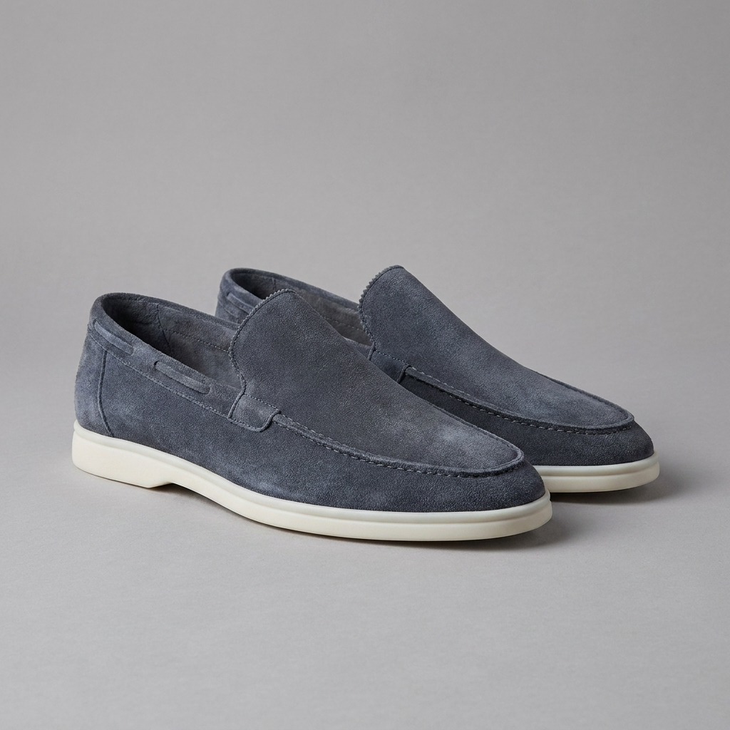 Heren slip-on loafers met matte afwerking