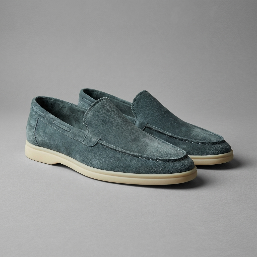 Heren slip-on loafers met matte afwerking