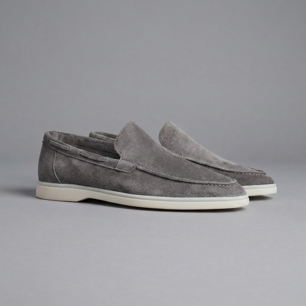 Heren slip-on loafers met matte afwerking