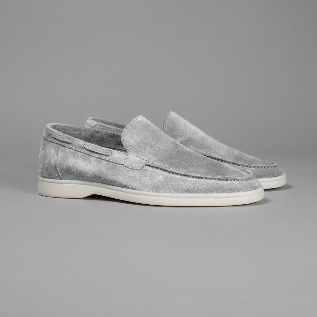 Heren slip-on loafers met matte afwerking