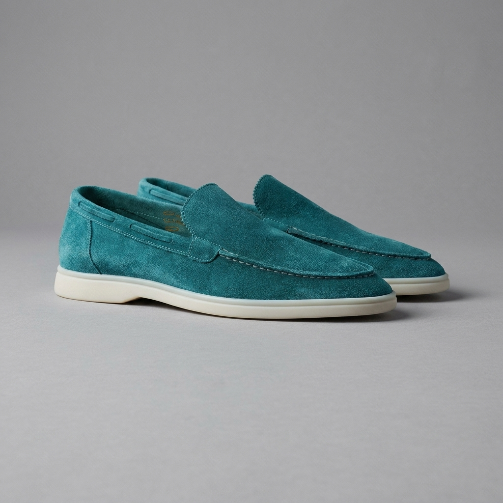 Heren slip-on loafers met matte afwerking