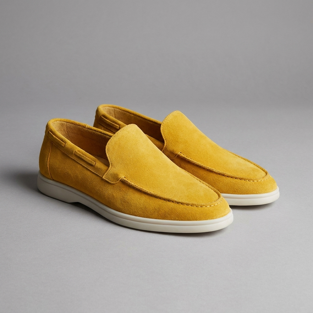 Heren slip-on loafers met matte afwerking