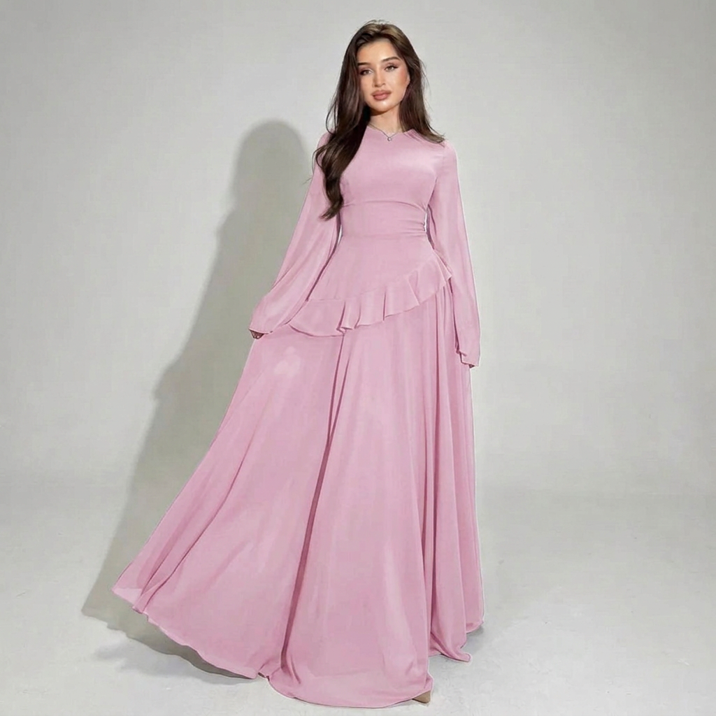 Nauwsluitende midi-jurk met hoge taille voor dames