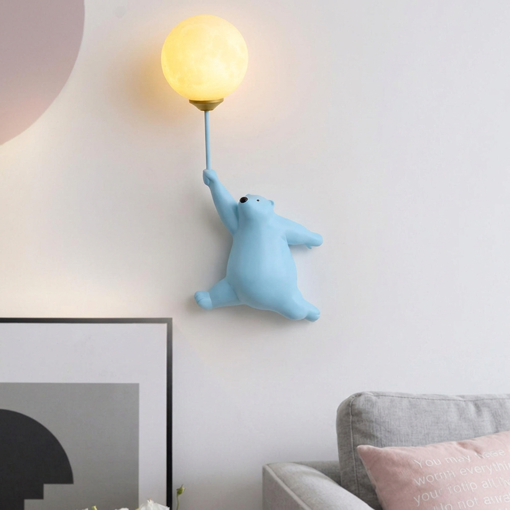 Wandlamp beer met ballon
