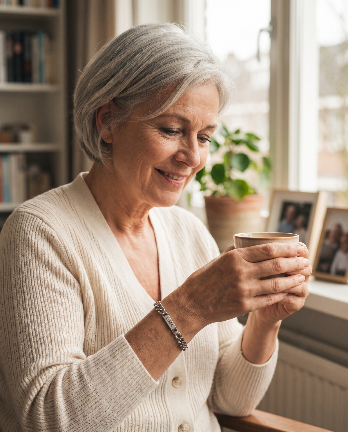 Gepersonaliseerde familieschakelarmband met gegraveerde namen – zilver of goud
