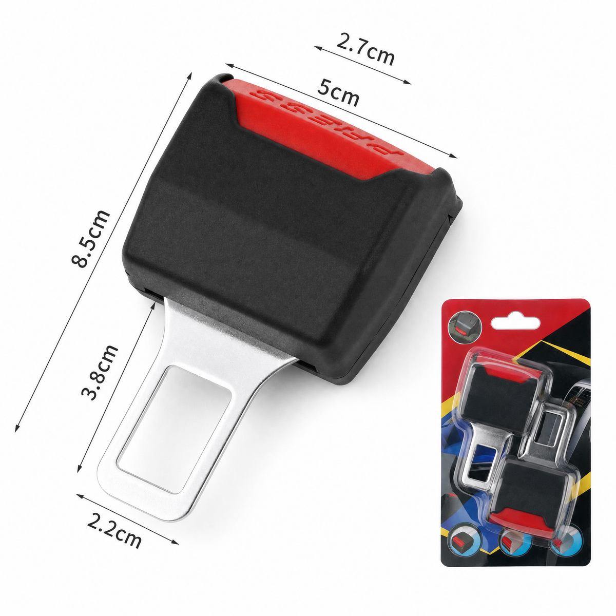 2-pack verlengstuk voor autogordelclip