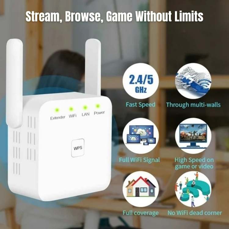 Wifi-versterker voor het stopcontact