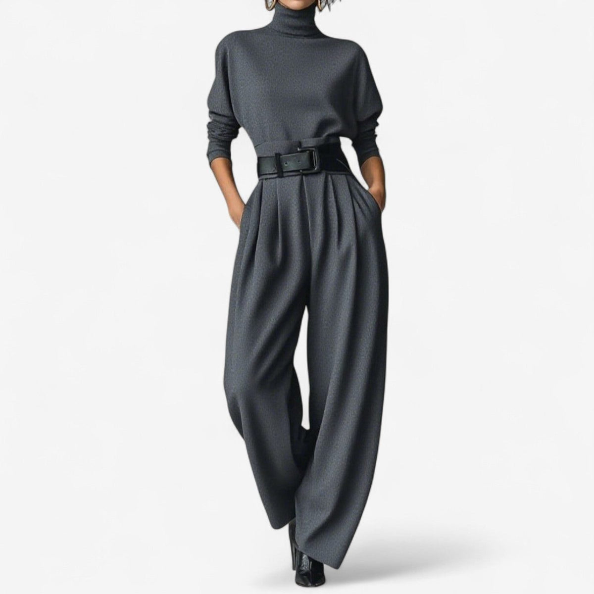 Jumpsuit met wijde pijpen en hoge taille voor dames