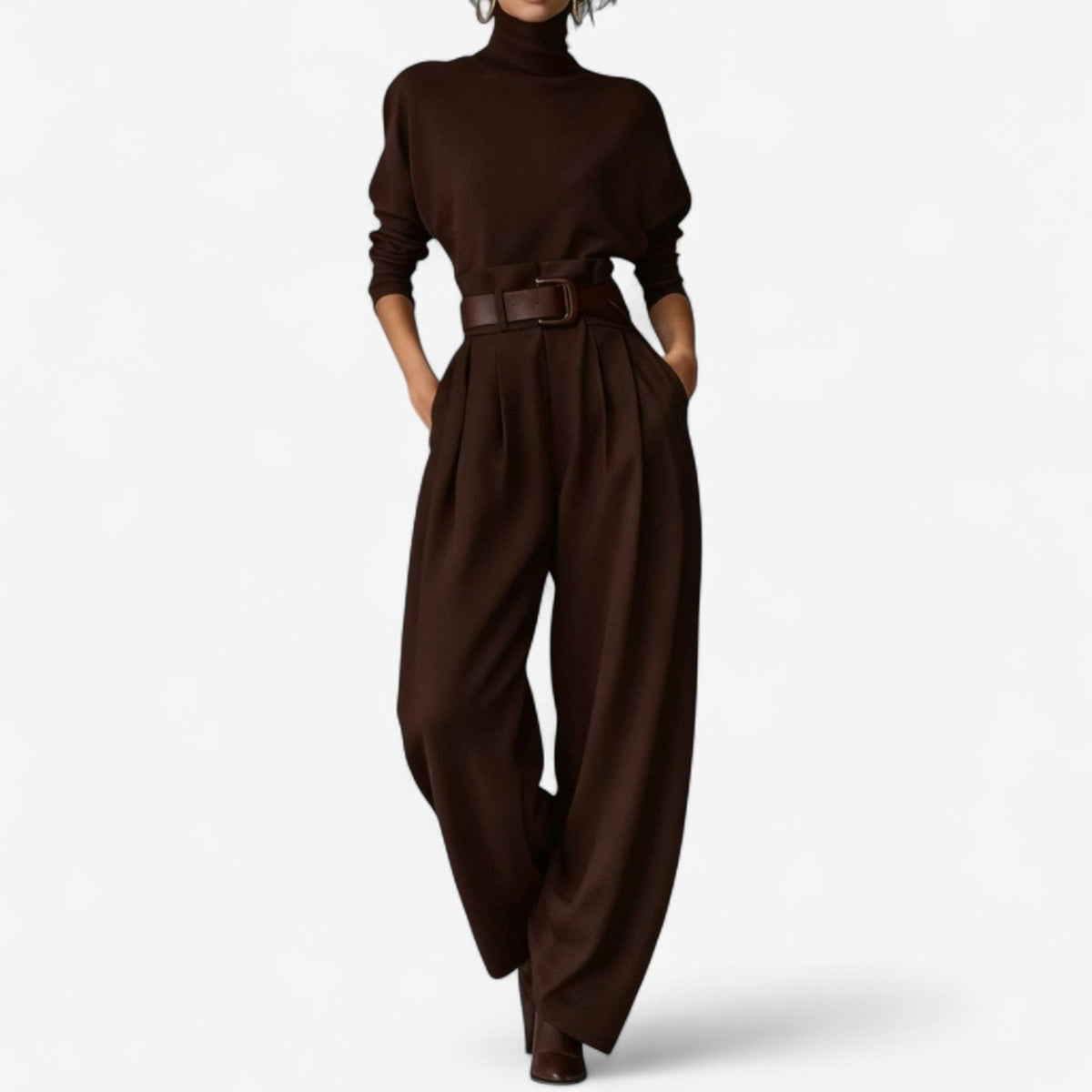 Jumpsuit met wijde pijpen en hoge taille voor dames