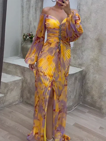 Ilaria offshoulder-maxijurk voor dames