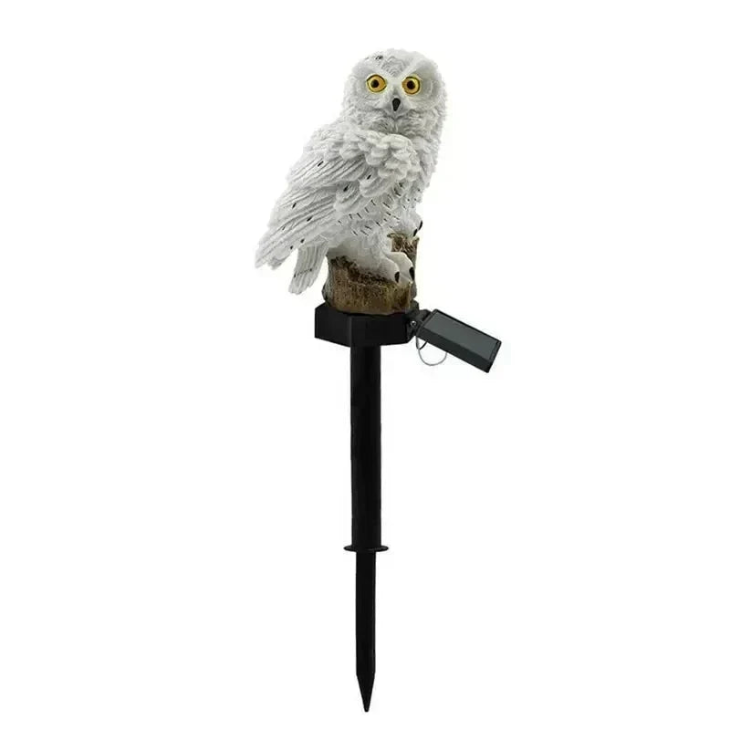 Uilen-tuinlamp op zonne-energie met warmwitte led, waterdicht IP65, 45 cm