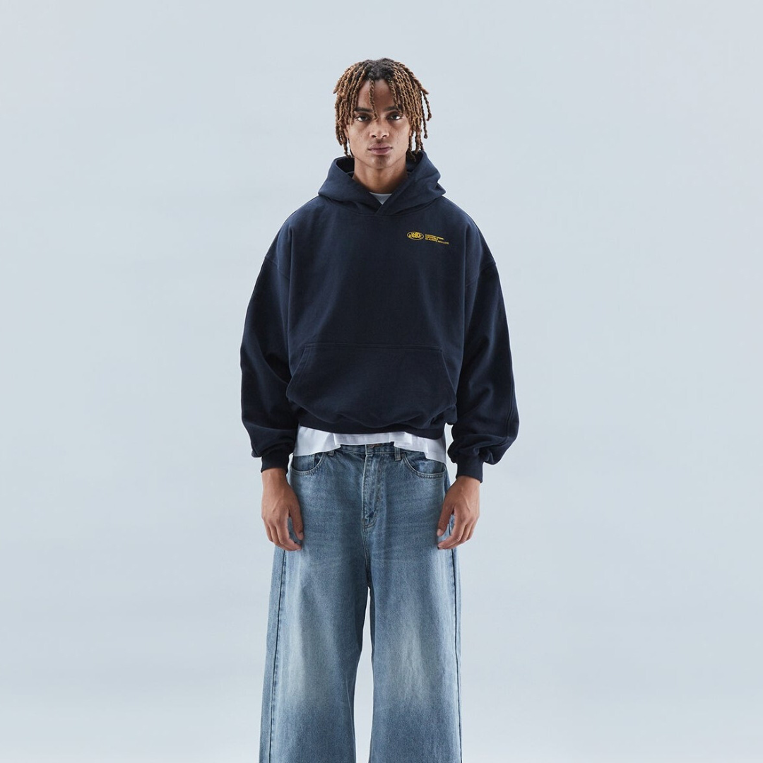 Oversized Hoodie met Gotische Print voor Streetwear Liefhebbers