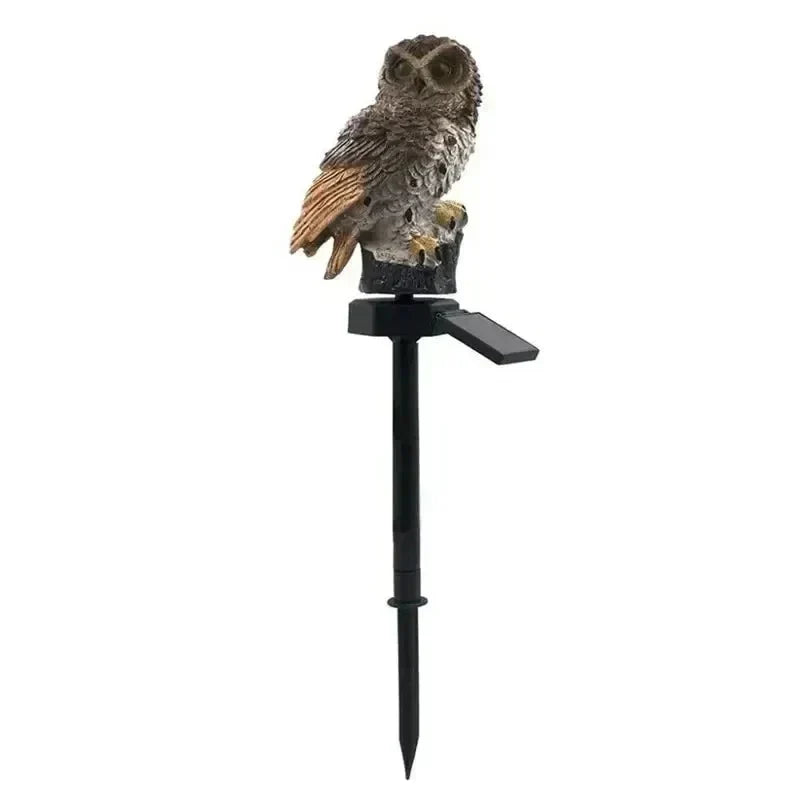 Uilen-tuinlamp op zonne-energie met warmwitte led, waterdicht IP65, 45 cm