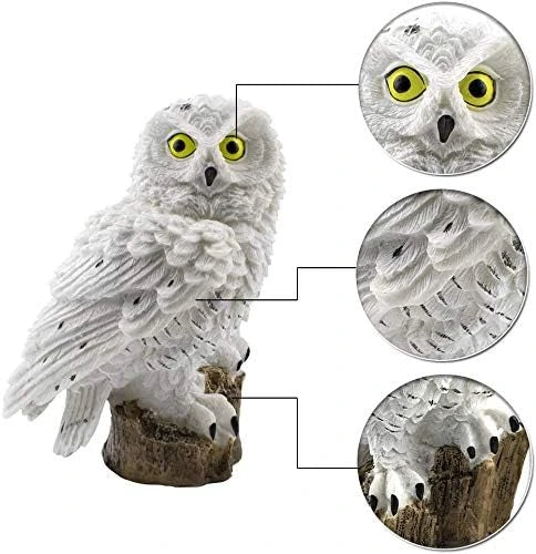 Uilen-tuinlamp op zonne-energie met warmwitte led, waterdicht IP65, 45 cm
