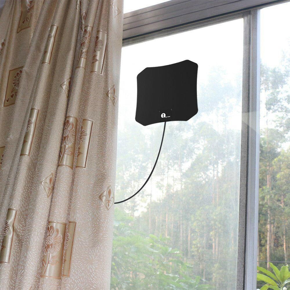Binnenantenne voor tv, digitaal HDTV, plat, coaxkabel, voor wandmontage of opplakken