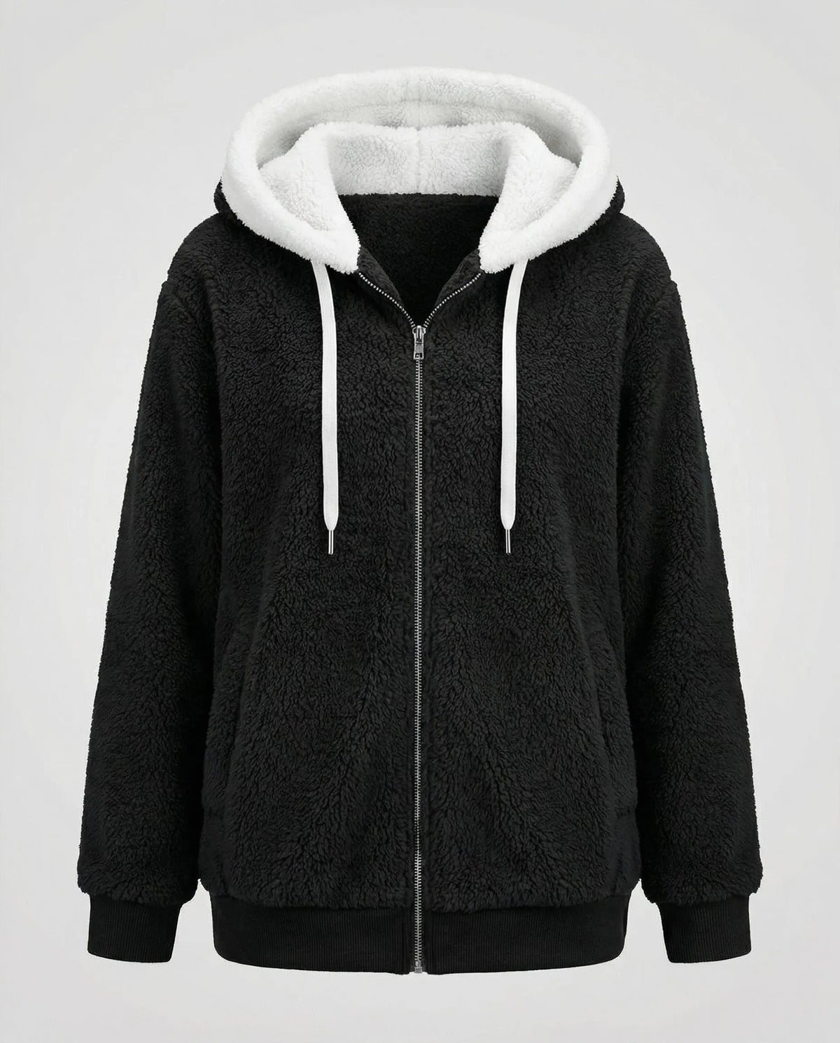 Iolanthe oversized fleecejack voor dames met capuchon