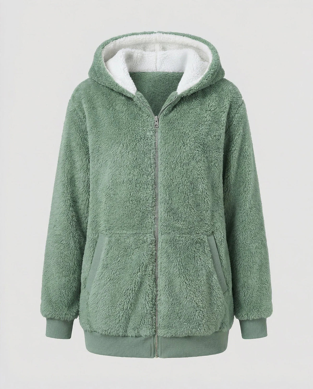 Iolanthe oversized fleecejack voor dames met capuchon