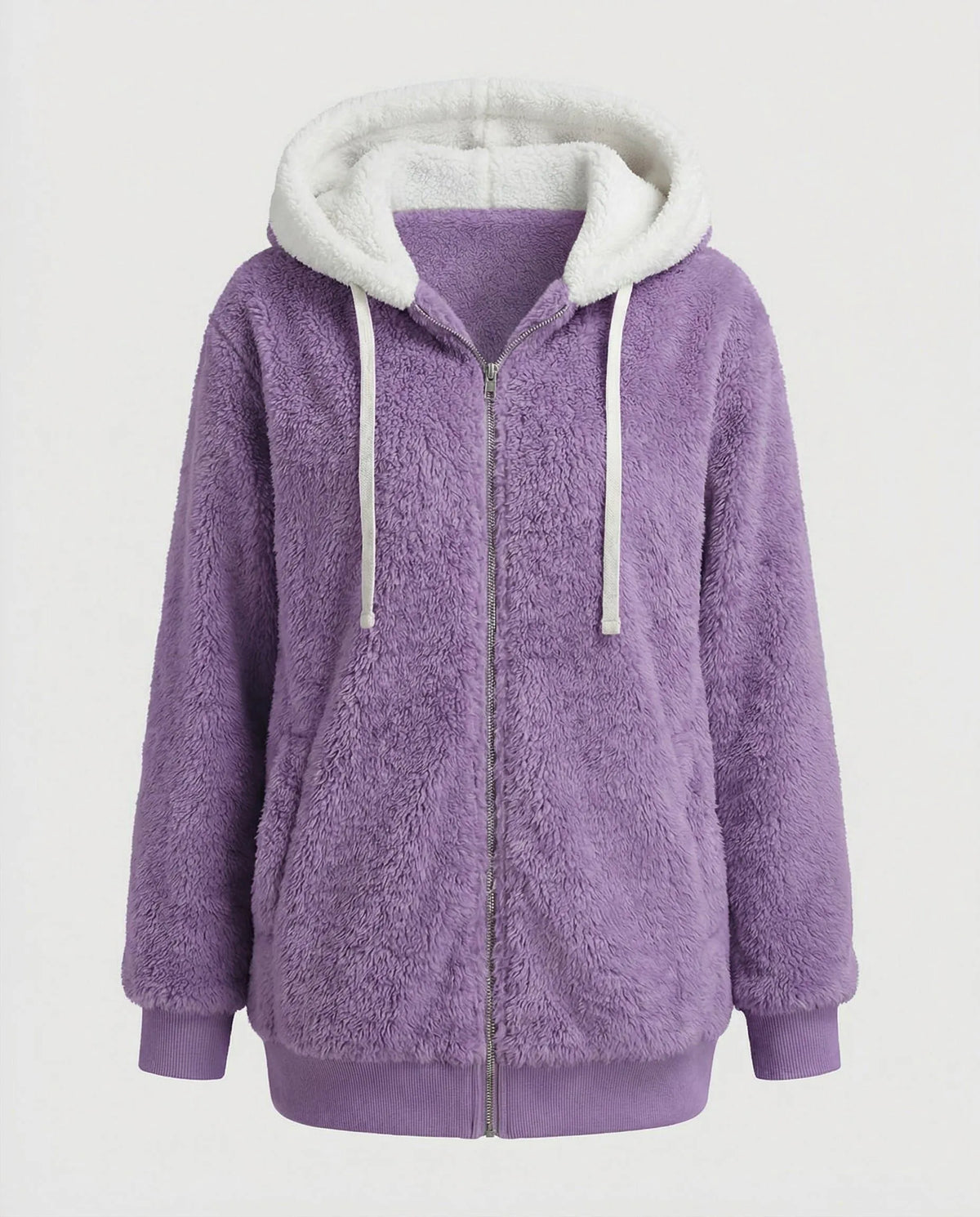 Iolanthe oversized fleecejack voor dames met capuchon