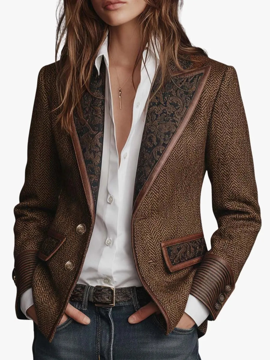 Ivanka damesblazer met reverskraag en knoopsluiting
