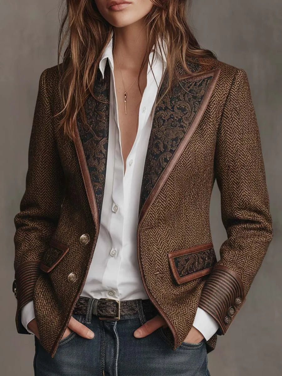 Ivanka damesblazer met reverskraag en knoopsluiting