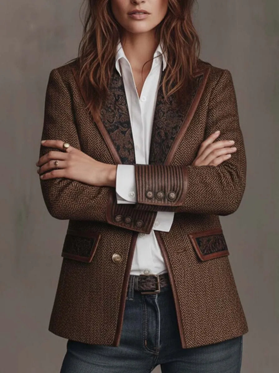 Ivanka damesblazer met reverskraag en knoopsluiting