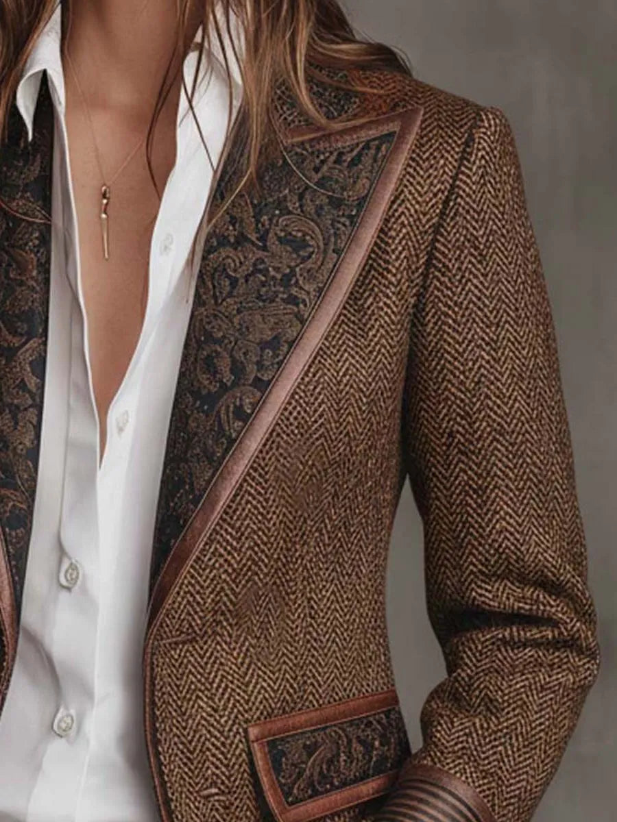 Ivanka damesblazer met reverskraag en knoopsluiting