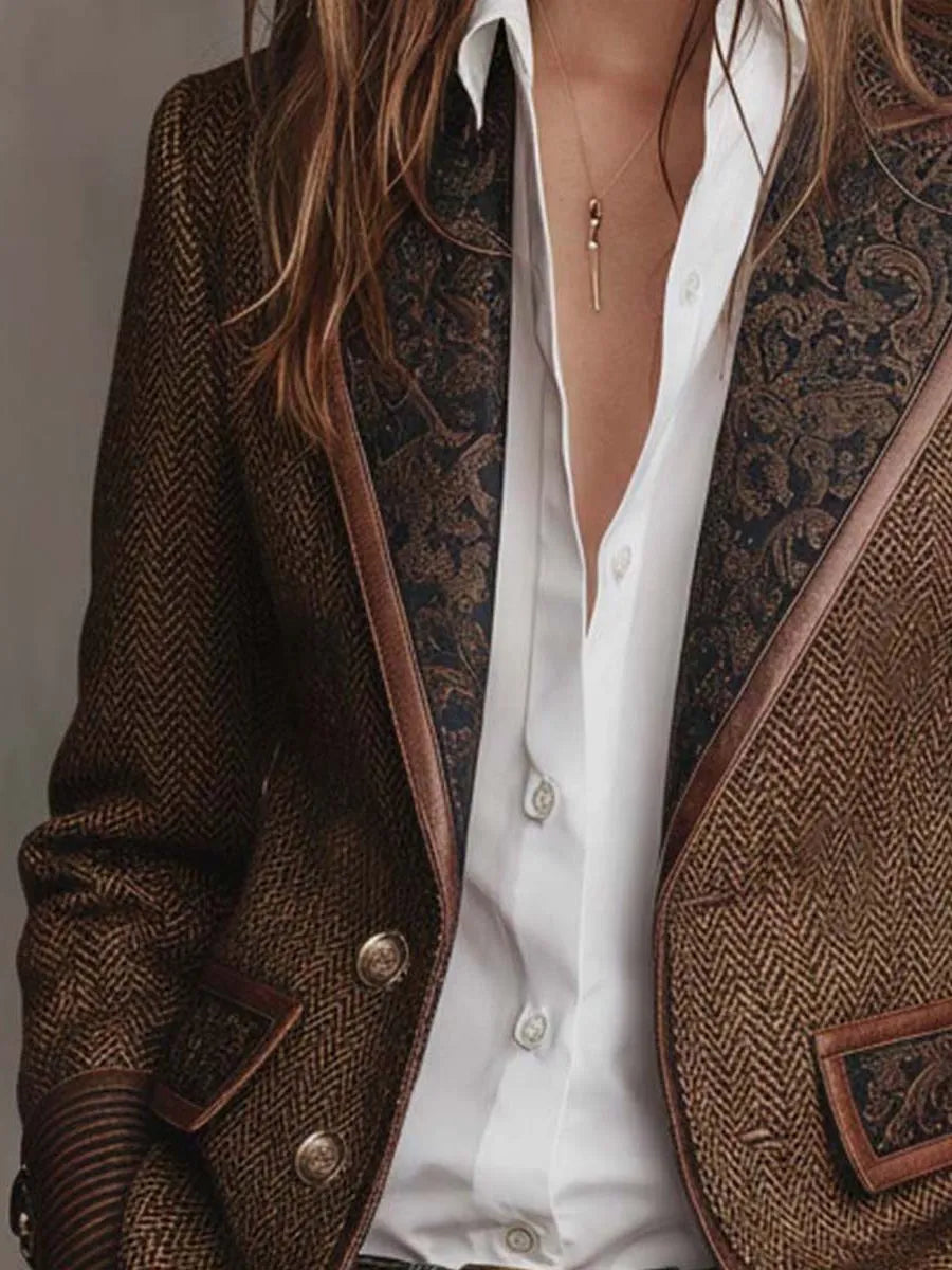 Ivanka damesblazer met reverskraag en knoopsluiting