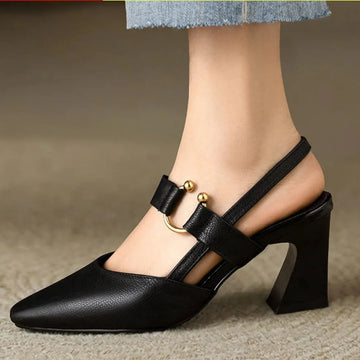 Jamila slingbackpumps met blokhak voor dames