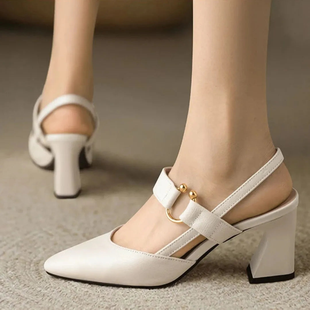 Jamila slingbackpumps met blokhak voor dames
