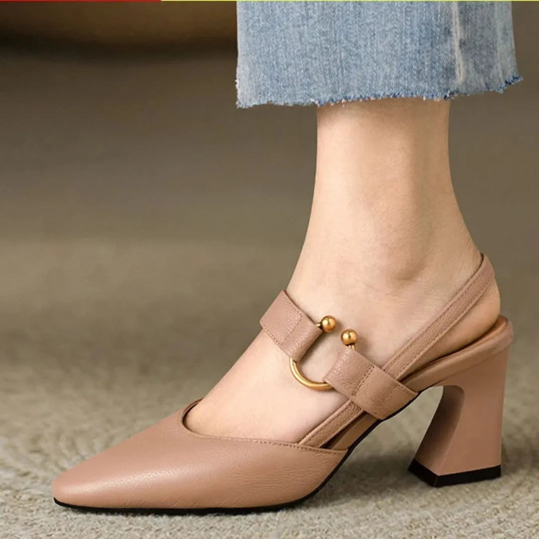 Jamila slingbackpumps met blokhak voor dames