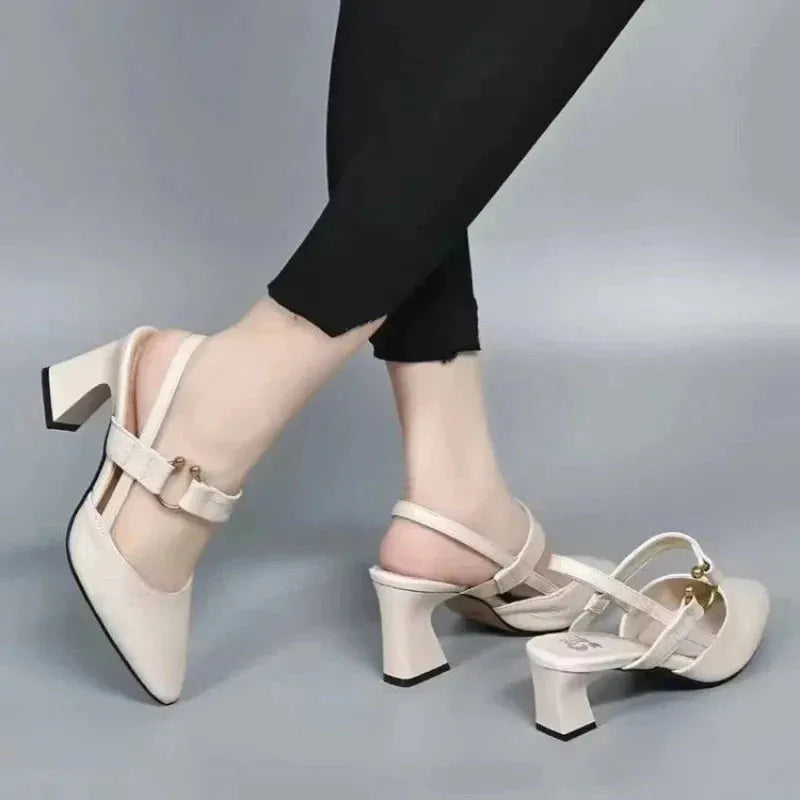 Jamila slingbackpumps met blokhak voor dames