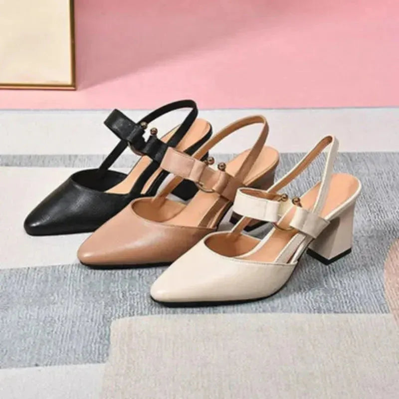 Jamila slingbackpumps met blokhak voor dames