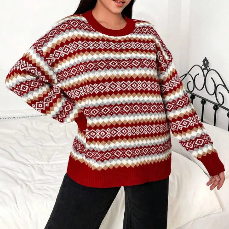 Jardena gebreide damestrui met Fair Isle-patroon