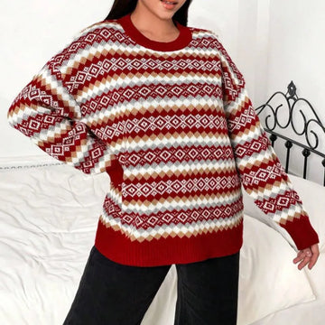 Jardena gebreide damestrui met Fair Isle-patroon