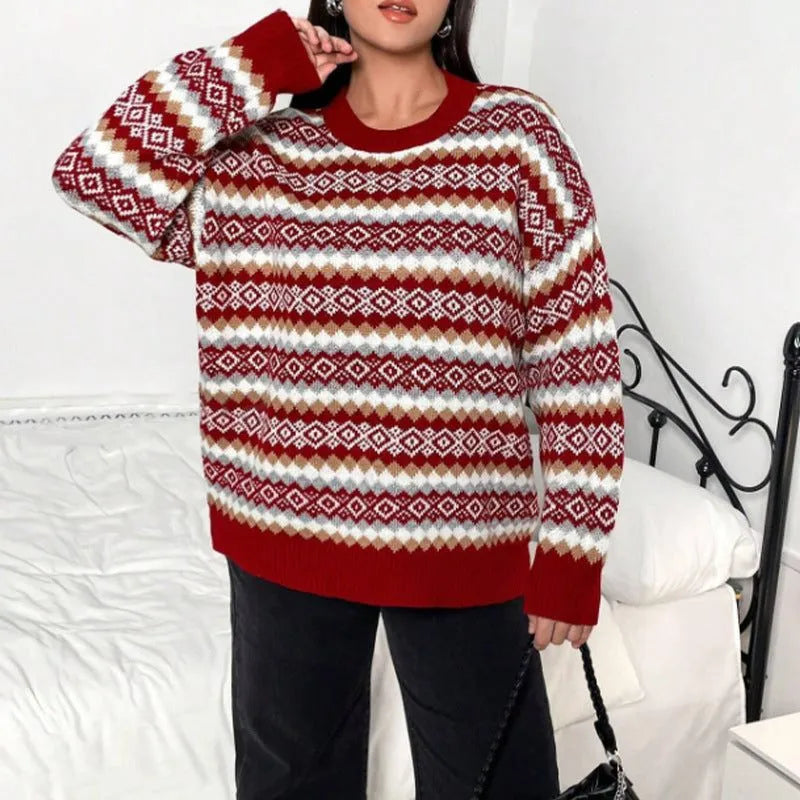 Jardena gebreide damestrui met Fair Isle-patroon