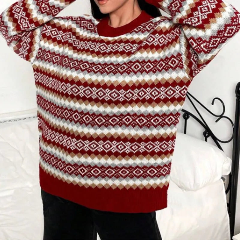 Jardena gebreide damestrui met Fair Isle-patroon
