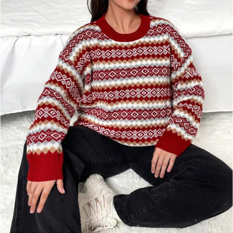 Jardena gebreide damestrui met Fair Isle-patroon