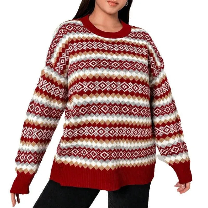 Jardena gebreide damestrui met Fair Isle-patroon