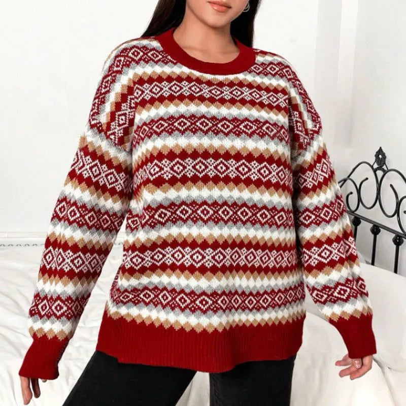 Jardena gebreide damestrui met Fair Isle-patroon